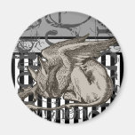Alice In Wonderland Gryphon Grunge Magnet