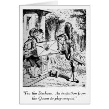 Alice in Wonderland invitation Greeting Card