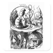 Alice in Wonderland John Tenniel Square Sticker