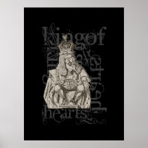 Alice In Wonderland King of Hearts Grunge (Single) Posters