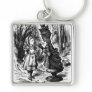 Alice in Wonderland Meets Red Queen Chess Piece Key Chain