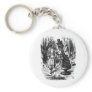 Alice in Wonderland Meets Red Queen Chess Piece Keychain