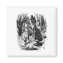 Alice in Wonderland Meets Red Queen Chess Piece Fridge Magnet