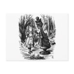 Alice in Wonderland Meets Red Queen Chess Piece postcards