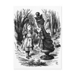 Alice in Wonderland Meets Red Queen Chess Piece postcards