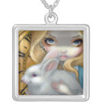 Alice in Wonderland NECKLACE white rabbit FoF 141
