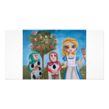 ALICE IN WONDERLAND PAINTING by Gordon Bruce Personalized Photo Card