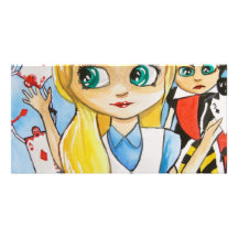 ALICE IN WONDERLAND PHOTO CARD TEMPLATE