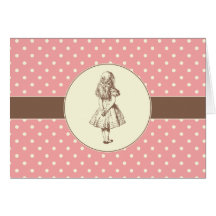 Alice in Wonderland Polka Dots Card