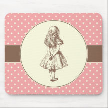 Alice in Wonderland Polka Dots Mouse Pad