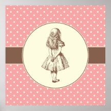 Alice in Wonderland Polka Dots Posters