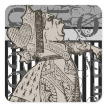 Alice In Wonderland Queen of Hearts Grunge Sticker