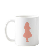 Alice In Wonderland Salmon Fuschia Pink Coffee Mugs