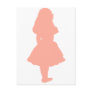 Alice In Wonderland Salmon Fuschia Pink Postcard
