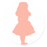 Alice In Wonderland Salmon Fuschia Pink Sticker