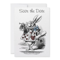 Alice in Wonderland Save the Date Invitation Card