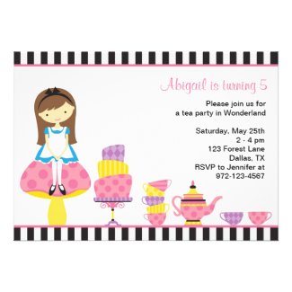 Alice in Wonderland Tea Party Invitations