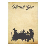 Alice in Wonderland Tea Party Thank You Card Personalized Invites