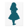 Alice in Wonderland Teal Apple Hunter Green Postcard