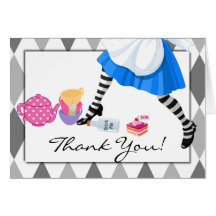 Alice in Wonderland Thank You Card