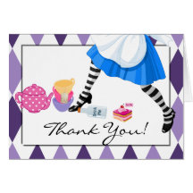 Alice in Wonderland Thank You Card