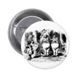 Alice in Wonderland with Tweedledum and Tweedledee Button