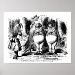 Alice in Wonderland with Tweedledum and Tweedledee Posters