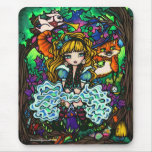 "Alice Lost" Alice in Wonderland Cheshire Cat Mousepads
