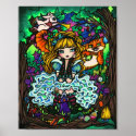 "Alice Lost" Alice in Wonderland Cheshire Cat posters