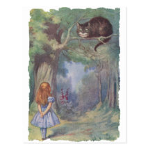 Alice meets Cheshire Cat Postcards