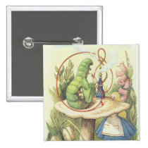 Alice Meets the Caterpillar buttons