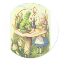 Alice Meets the Caterpillar Stickers