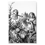 Alice parle avec des fleurs de jardin tirages photo