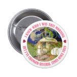 ALICE SAYS, I KNEW WHO I WAS THIS MORNING PINBACK BUTTONS