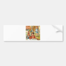 Alice Stumbles Upon the Mad Hatter's Tea Party Bumper Sticker