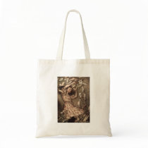 Alice Swarmed by Playing Cards Canvas Bag
