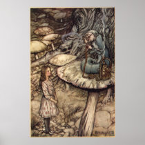 Alice & the Caterpillar by Arthur Rackham Print
