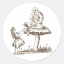 Alice & the Caterpillar by Lewis Carroll Sticker