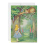 Alice & the Cheshire Cat Full Colour Personalized Invite