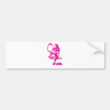 Alice & the Flamingo Pink Bumper Stickers