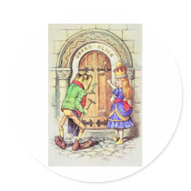 Alice & the Frog Round Sticker
