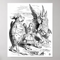 Alice, the Gryphon and the Mock Turtle Dance Print