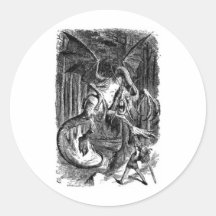 Alice & the Jabberwocky Round Sticker