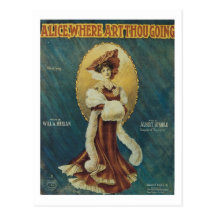 Alice, Where Art Thou Going? Songbook Cover Postcard
