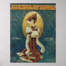 Alice, Where Art Thou Going? Songbook Cover Poster