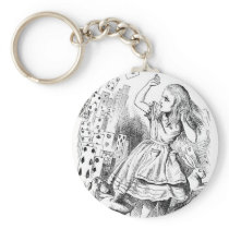 Alice with Cards Key Chain