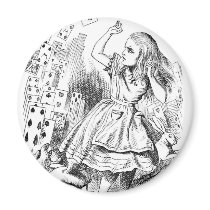 Alice with Cards Magnet