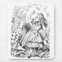 Alice with Cards Mouse Pads