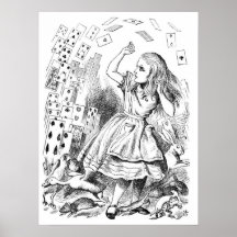Alice with Cards Posters