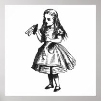 Alice with "Drink Me" Bottle Poster